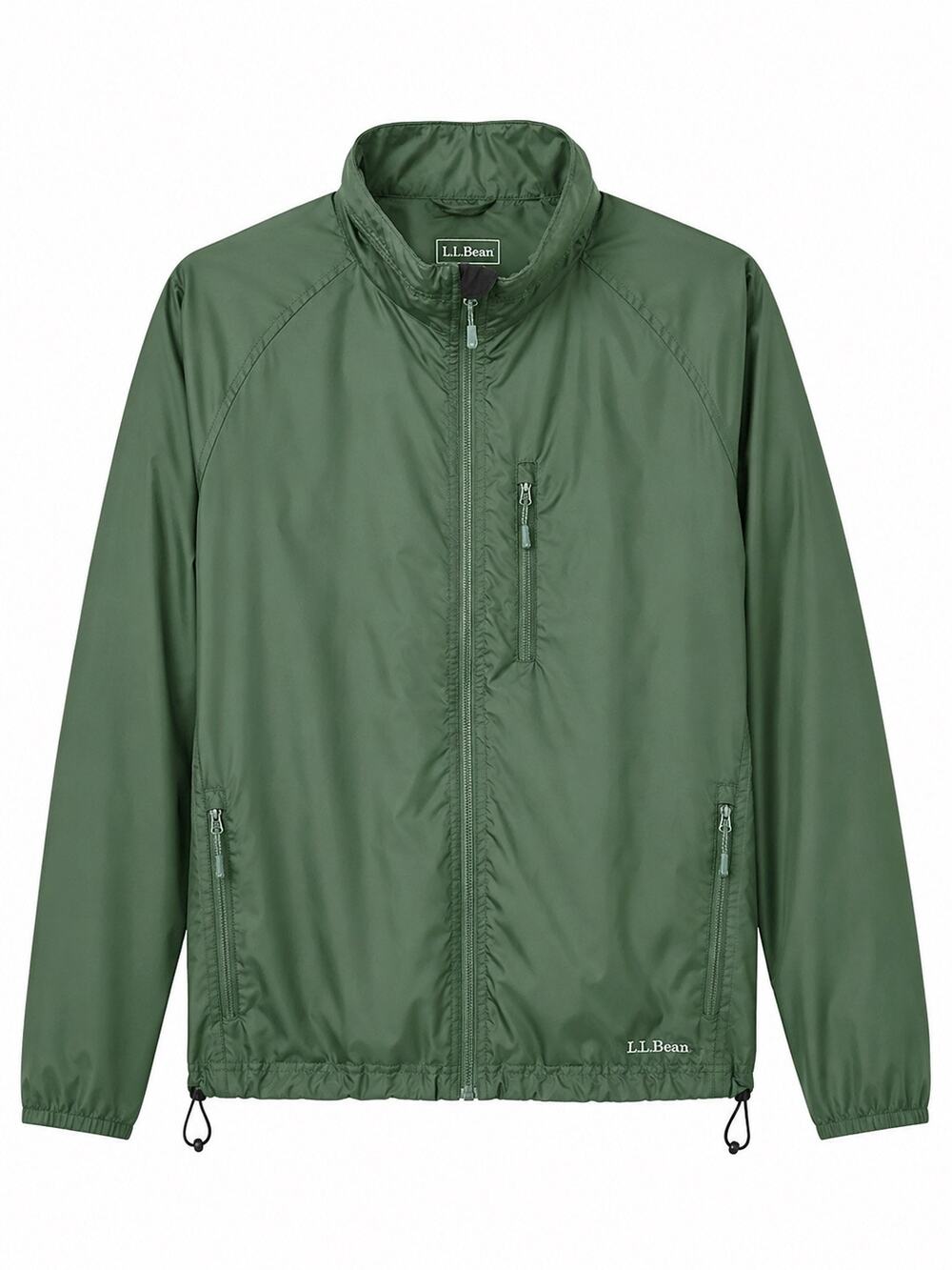 L.L. Bean Olive Green Packable Windbreaker Jacket Men's Medium